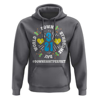 World Down Syndrome Day Hoodie 321 Awareness Support Blue Yellow Ribbon