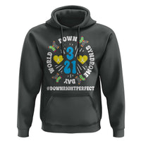 World Down Syndrome Day Hoodie 321 Awareness Support Blue Yellow Ribbon