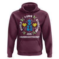 World Down Syndrome Day Hoodie 321 Awareness Support Blue Yellow Ribbon