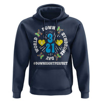 World Down Syndrome Day Hoodie 321 Awareness Support Blue Yellow Ribbon