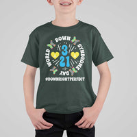 World Down Syndrome Day T Shirt For Kid 321 Awareness Support Blue Yellow Ribbon