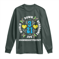 World Down Syndrome Day Long Sleeve Shirt 321 Awareness Support Blue Yellow Ribbon