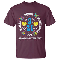 World Down Syndrome Day T Shirt 321 Awareness Support Blue Yellow Ribbon