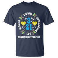World Down Syndrome Day T Shirt 321 Awareness Support Blue Yellow Ribbon