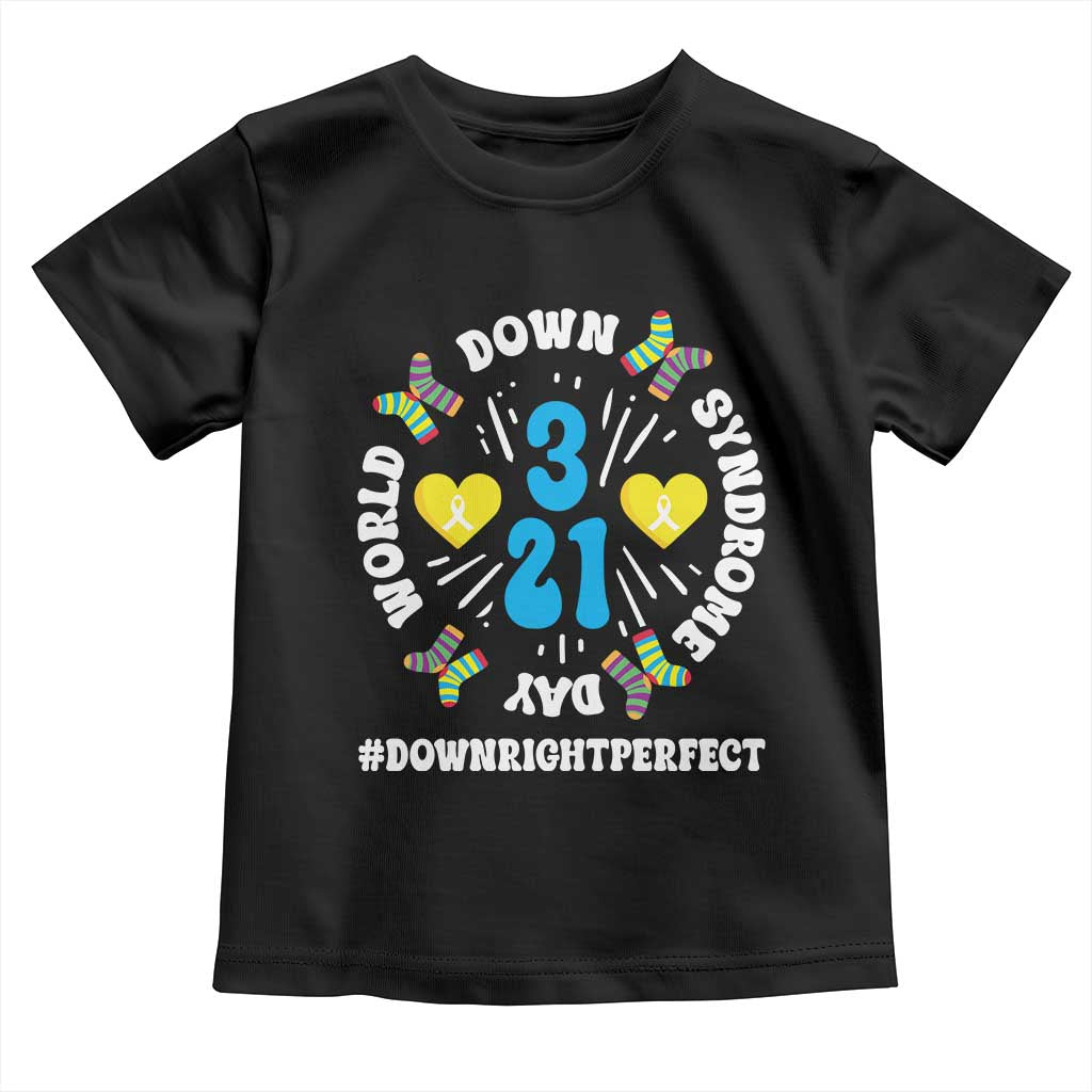 World Down Syndrome Day Toddler T Shirt 321 Awareness Support Blue Yellow Ribbon