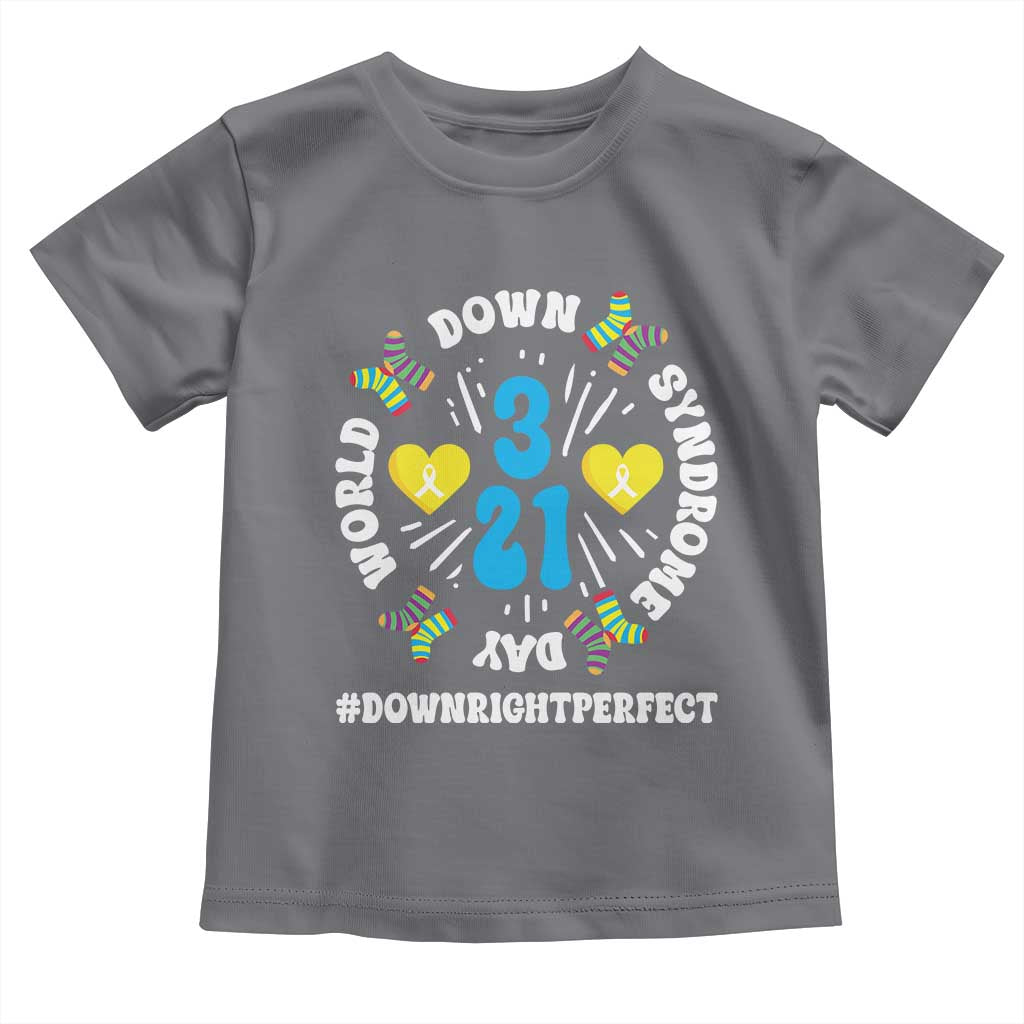 World Down Syndrome Day Toddler T Shirt 321 Awareness Support Blue Yellow Ribbon