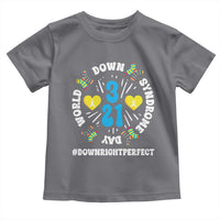 World Down Syndrome Day Toddler T Shirt 321 Awareness Support Blue Yellow Ribbon