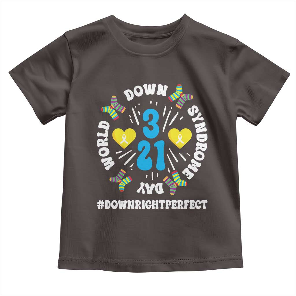 World Down Syndrome Day Toddler T Shirt 321 Awareness Support Blue Yellow Ribbon