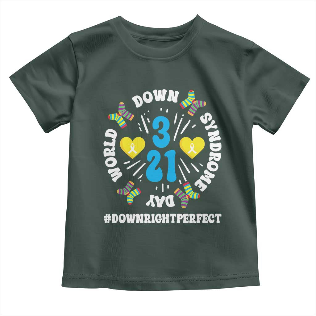 World Down Syndrome Day Toddler T Shirt 321 Awareness Support Blue Yellow Ribbon