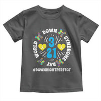 World Down Syndrome Day Toddler T Shirt 321 Awareness Support Blue Yellow Ribbon