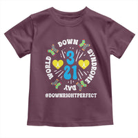 World Down Syndrome Day Toddler T Shirt 321 Awareness Support Blue Yellow Ribbon