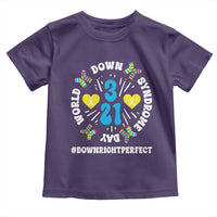 World Down Syndrome Day Toddler T Shirt 321 Awareness Support Blue Yellow Ribbon