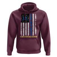 World Down Syndrome Day Hoodie Blue Yellow Ribbon American Flag 321
