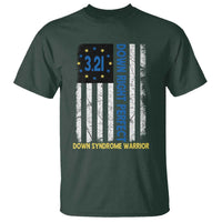 World Down Syndrome Day T Shirt Blue Yellow Ribbon American Flag 321