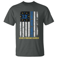 World Down Syndrome Day T Shirt Blue Yellow Ribbon American Flag 321