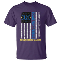 World Down Syndrome Day T Shirt Blue Yellow Ribbon American Flag 321