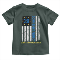 World Down Syndrome Day Toddler T Shirt Blue Yellow Ribbon American Flag 321