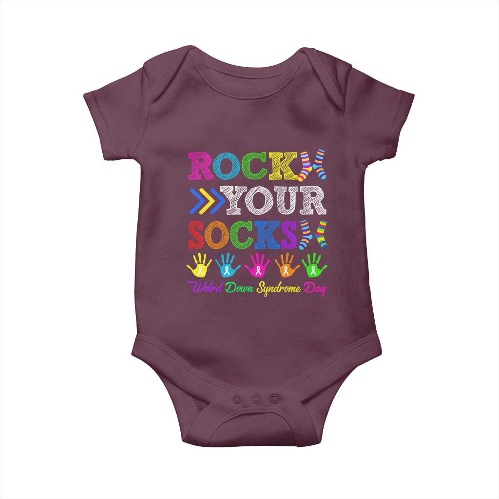 World Down Syndrome Day Baby Onesie Rock Your Socks Awareness Support 321