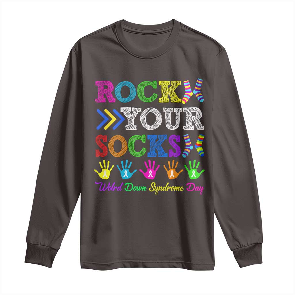 World Down Syndrome Day Long Sleeve Shirt Rock Your Socks Awareness Support 321