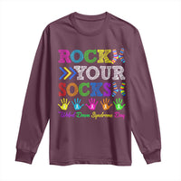 World Down Syndrome Day Long Sleeve Shirt Rock Your Socks Awareness Support 321