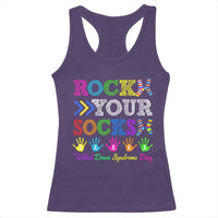 World Down Syndrome Day Racerback Tank Top Rock Your Socks Awareness Support 321