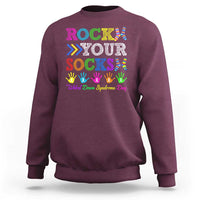 World Down Syndrome Day Sweatshirt Rock Your Socks Awareness Support 321