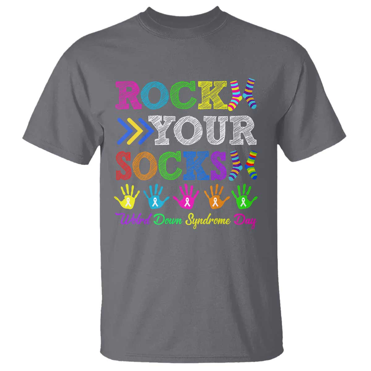 World Down Syndrome Day T Shirt Rock Your Socks Awareness Support 321