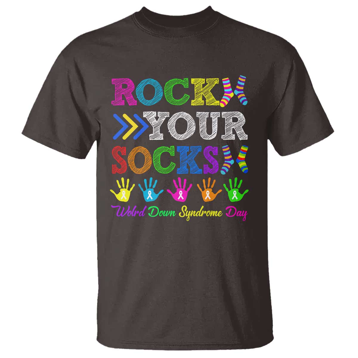 World Down Syndrome Day T Shirt Rock Your Socks Awareness Support 321