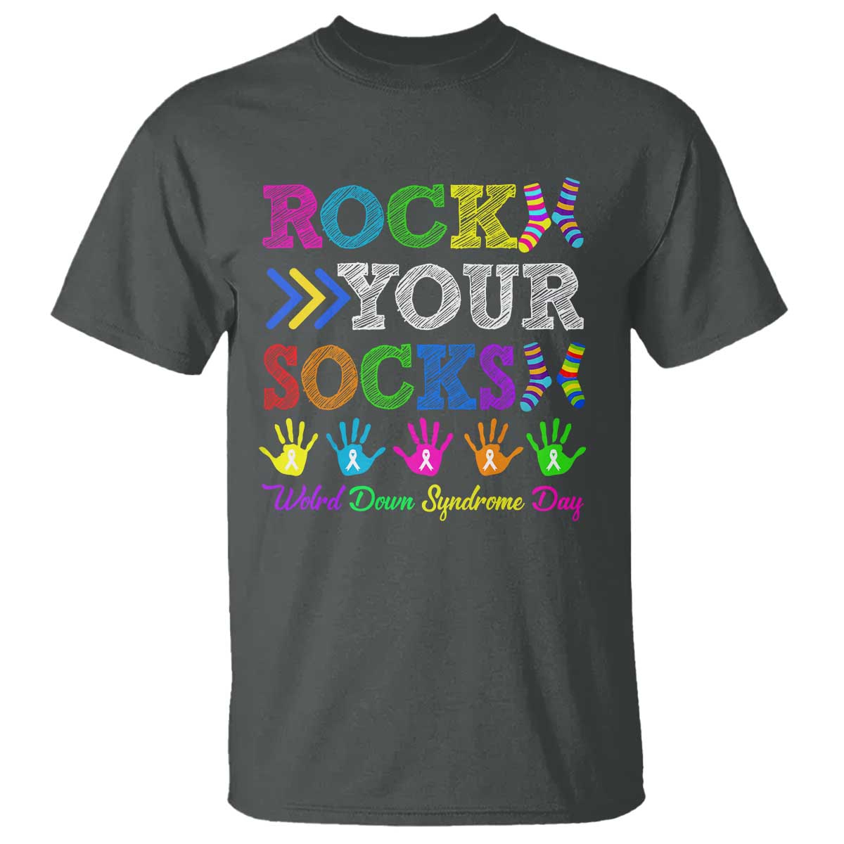 World Down Syndrome Day T Shirt Rock Your Socks Awareness Support 321