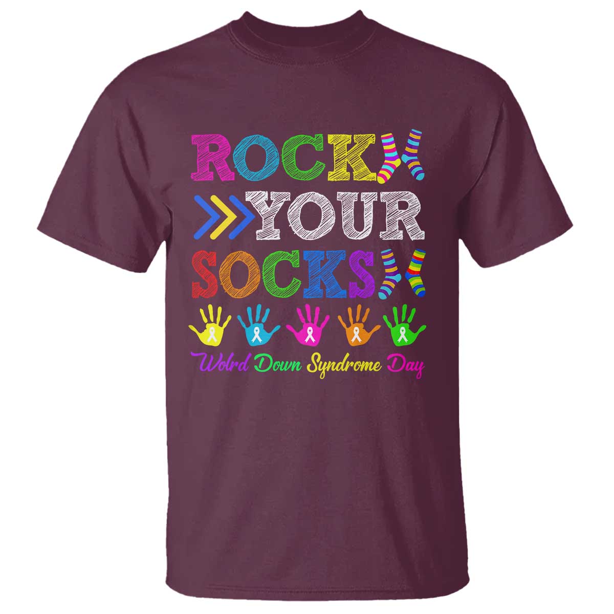 World Down Syndrome Day T Shirt Rock Your Socks Awareness Support 321