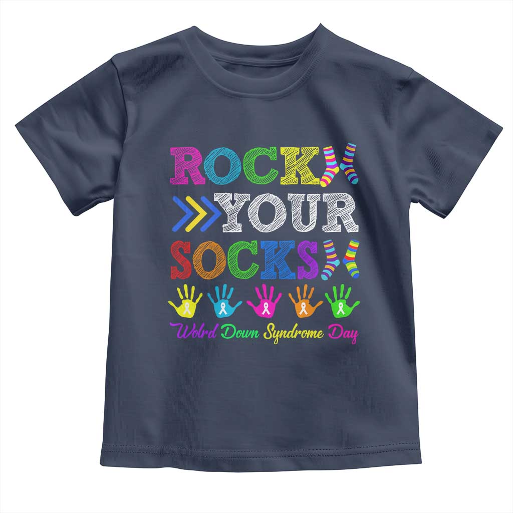 World Down Syndrome Day Toddler T Shirt Rock Your Socks Awareness Support 321