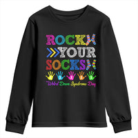 World Down Syndrome Day Youth Sweatshirt Rock Your Socks Awareness Support 321