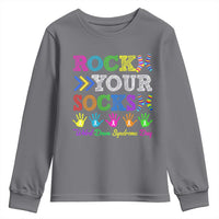 World Down Syndrome Day Youth Sweatshirt Rock Your Socks Awareness Support 321