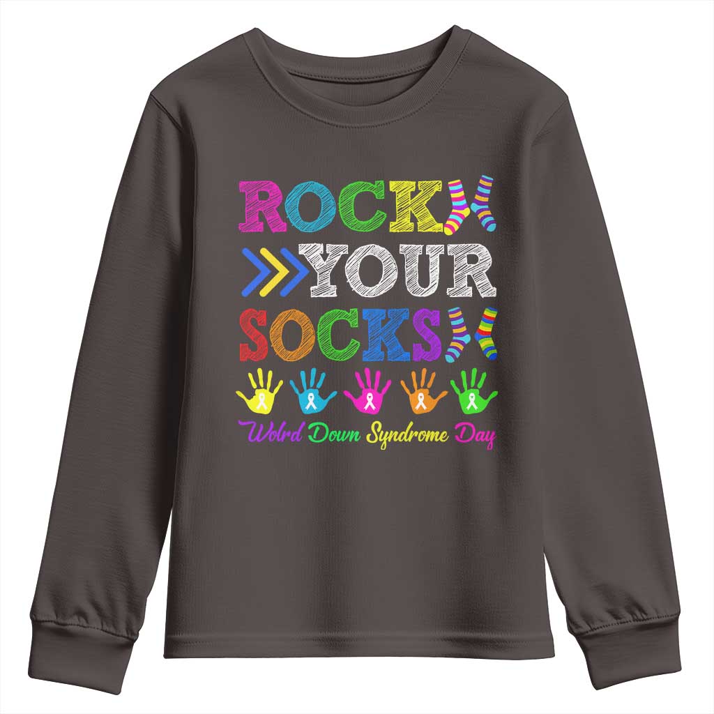 World Down Syndrome Day Youth Sweatshirt Rock Your Socks Awareness Support 321