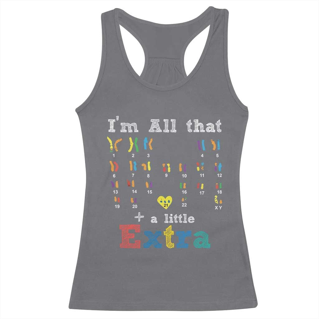 World Down Syndrome Day Racerback Tank Top 321 Awareness Support All That Little Extra T21