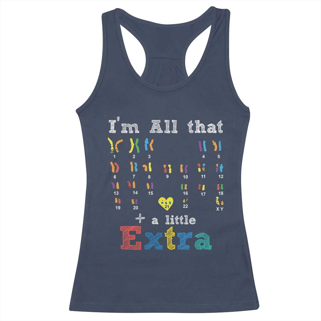World Down Syndrome Day Racerback Tank Top 321 Awareness Support All That Little Extra T21