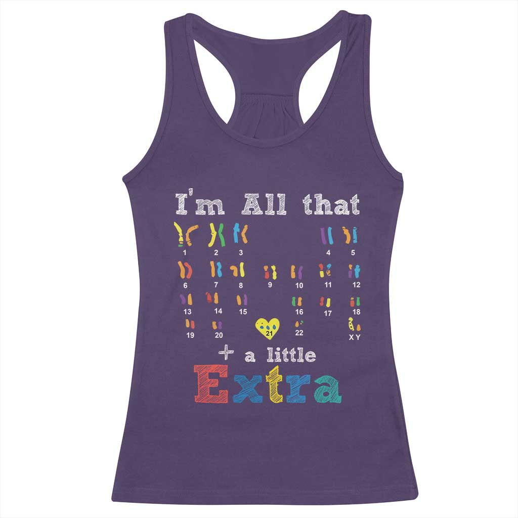 World Down Syndrome Day Racerback Tank Top 321 Awareness Support All That Little Extra T21