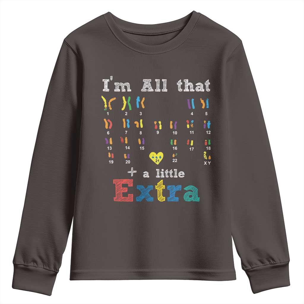 World Down Syndrome Day Youth Sweatshirt 321 Awareness Support All That Little Extra T21