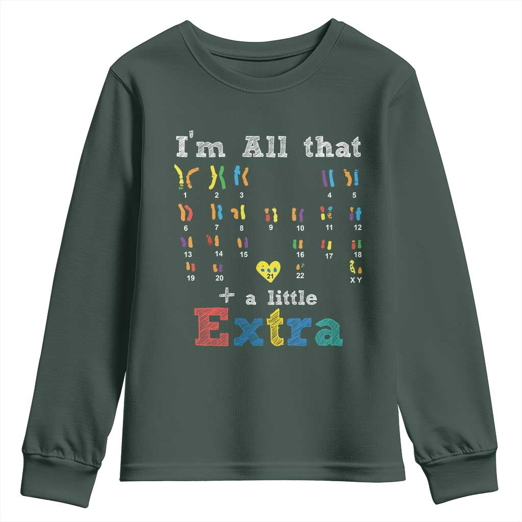 World Down Syndrome Day Youth Sweatshirt 321 Awareness Support All That Little Extra T21