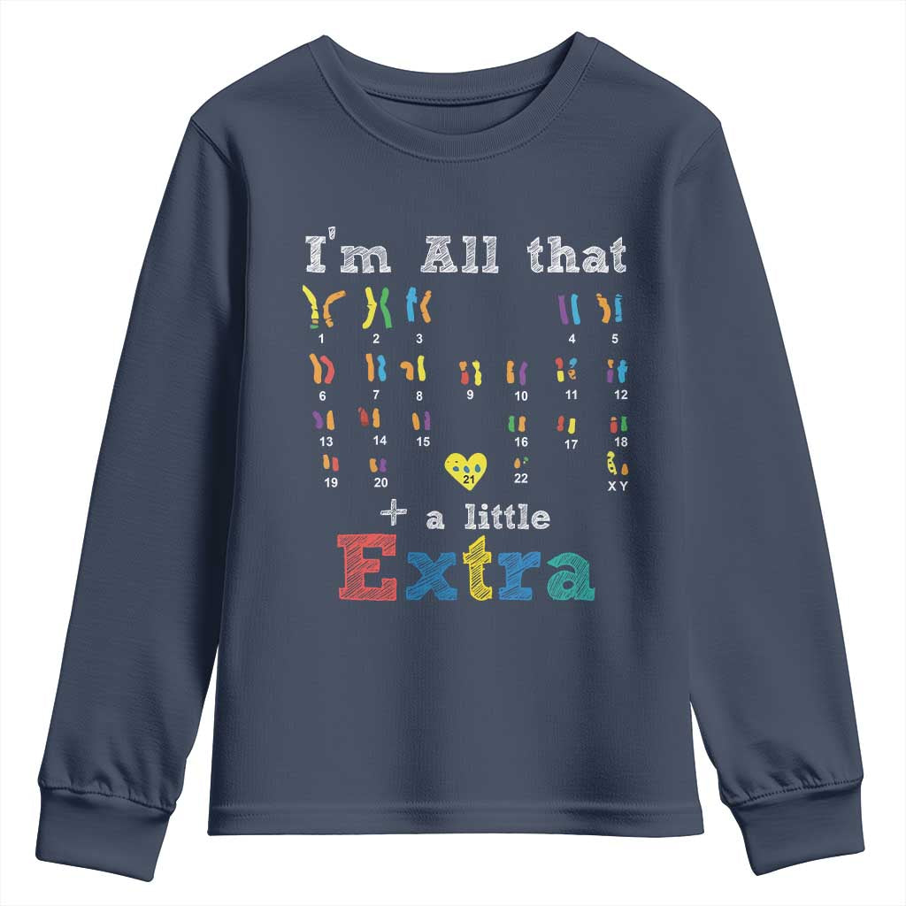 World Down Syndrome Day Youth Sweatshirt 321 Awareness Support All That Little Extra T21