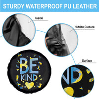 World Down Syndrome Day Spare Tire Cover Awareness Support Blue Yellow Ribbon Be Nice Kind