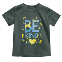 World Down Syndrome Day Toddler T Shirt Awareness Support Blue Yellow Ribbon Be Nice Kind