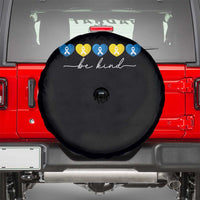 Down Syndrome Awareness Spare Tire Cover Blue Yellow Ribbon Be Kind