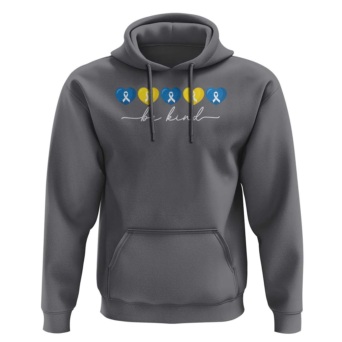 Down Syndrome Awareness Hoodie Blue Yellow Ribbon Be Kind