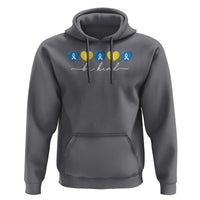 Down Syndrome Awareness Hoodie Blue Yellow Ribbon Be Kind