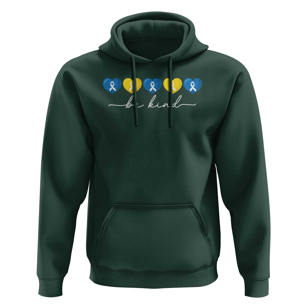 Down Syndrome Awareness Hoodie Blue Yellow Ribbon Be Kind