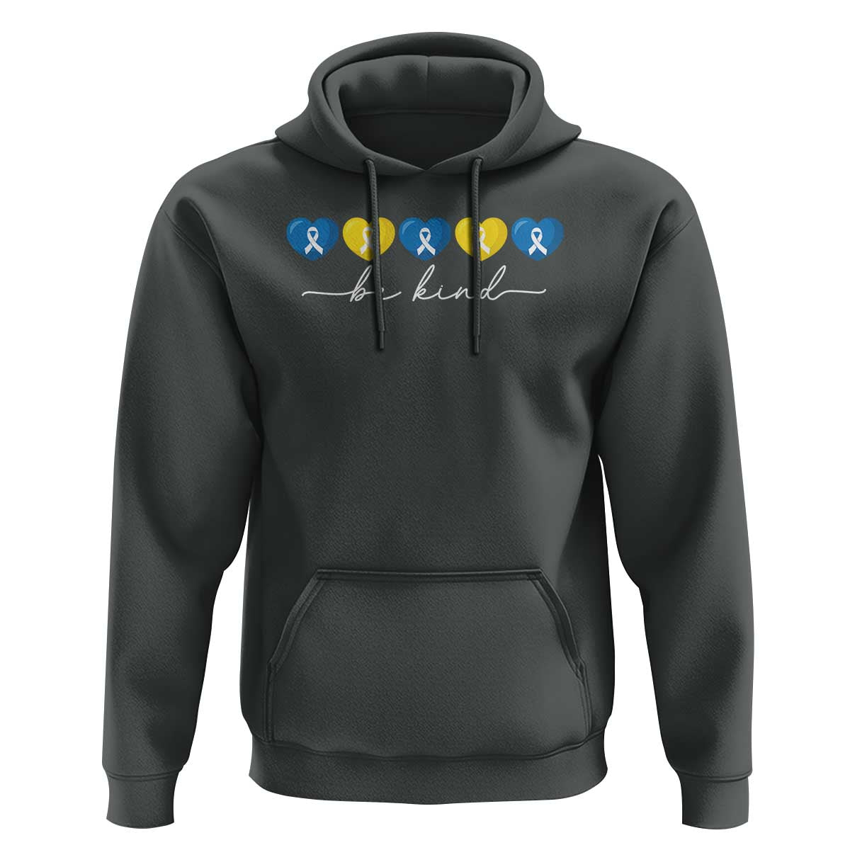 Down Syndrome Awareness Hoodie Blue Yellow Ribbon Be Kind