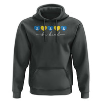 Down Syndrome Awareness Hoodie Blue Yellow Ribbon Be Kind