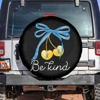 World Down Syndrome Day Spare Tire Cover Blue Yellow Cherry Bow Coquette Be Kind