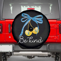 World Down Syndrome Day Spare Tire Cover Blue Yellow Cherry Bow Coquette Be Kind